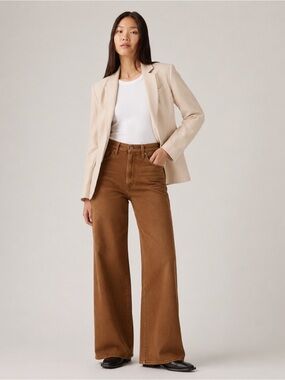 Levi’s Ribcage Wide Leg Jeans 26 Brown High Rise